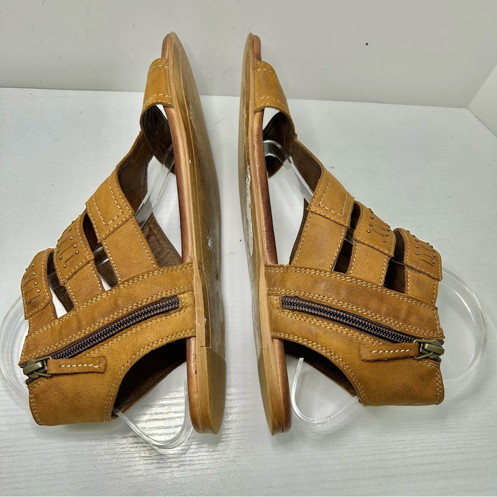 ROAN Bed Stu Charla Tan Brown Leather Strappy Sandals Size 10 - Picture 6 of 16